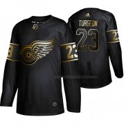 Maillot Hockey Golden Edition Detroit Red Wings Dominic Turgeon Authentique Noir