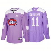 Maillot Hockey Montreal Canadiens Brendan Gallagher Authentique 2018 Fights Cancer Volet