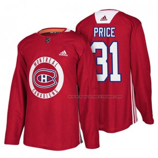 Maillot Hockey Montreal Canadiens Carey Price New Season Practice Rouge