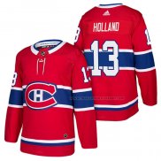 Maillot Hockey Montreal Canadiens Peter Holland Authentique Domicile 2018 Rouge