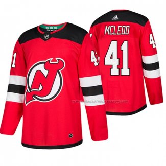 Maillot Hockey New Jersey Devils Michael Mcleod Domicile Authentique Rouge