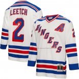 Maillot Hockey New York Rangers Brian Leetch Mitchell & Ness 1993 Bleu Blanc