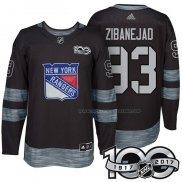 Maillot Hockey New York Rangers Mika Zibanejad 1917-2017 100th Anniversaire Noir