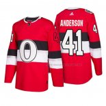 Maillot Hockey Ottawa Senators Craig Anderson 100 Classic Rouge