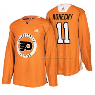 Maillot Hockey Philadelphia Flyers Travis Konecny New Season Practice Orange