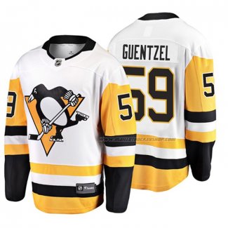 Maillot Hockey Pittsburgh Penguins Jake Guentzel 2019 Exterieur Breakaway Blanc