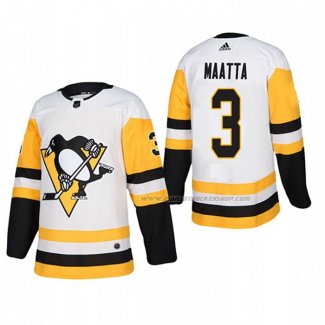 Maillot Hockey Pittsburgh Penguins Olli Maatta Exterieur Authentique Joueur Blanc