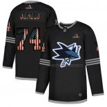 Maillot Hockey San Jose Sharks Demelo 2020 USA Flag Noir