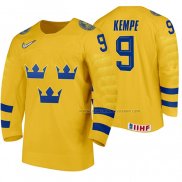 Maillot Hockey Suecia Adrian Kempe Domicile 2020 Iihf World Jaune