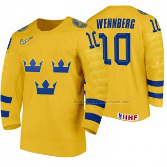 Maillot Hockey Suecia Alexander Wennberg Domicile 2020 Iihf World Jaune