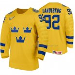 Maillot Hockey Suecia Gabriel Landeskog Domicile 2020 Iihf World Jaune