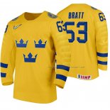 Maillot Hockey Suecia Jesper Bratt Domicile 2020 Iihf World Jaune