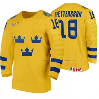 Maillot Hockey Suecia Marcus Pettersson Domicile 2020 Iihf World Jaune