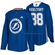 Maillot Hockey Tampa Bay Lightning Andrei Vasilevskiy New Season Practice Bleu