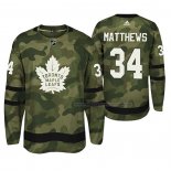 Maillot Hockey Toronto Maple Leafs Auston Matthews Armed Special Forces Authentique Joueur Camouflage