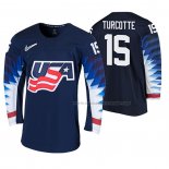 Maillot Hockey USA Alex Turcotte 2020 Iihf World Junior Championship Noir