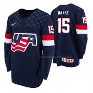 Maillot Hockey USA Avery Hayes 2019 Hlinka Gretzky Cup Bleu