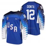 Maillot Hockey USA Brian Gionta 2018 Olympic Bleu2