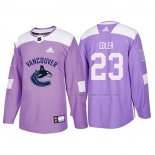 Maillot Hockey Vancouver Canucks Alexander Edler 2018 Fights Cancer Volet