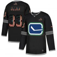 Maillot Hockey Vancouver Canucks Henrik Sedin 2020 USA Flag Noir