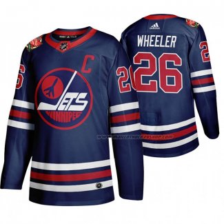 Maillot Hockey Winnipeg Jets Blake Wheeler Heritage Classic 2019-20 Bleu