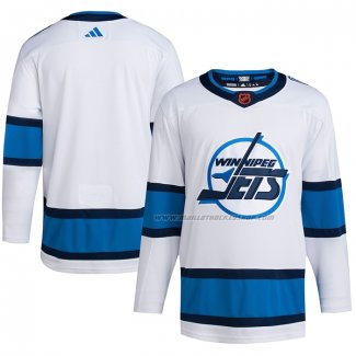 Maillot Hockey Winnipeg Jets Reverse Retro Authentique Blank Blanc