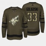 Maillot Hockey Arizona Coyotes Alex Goligoski 2018 Salute To Service Vert Militar