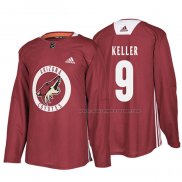 Maillot Hockey Arizona Coyotes Clayton Keller New Season Practice Maroon