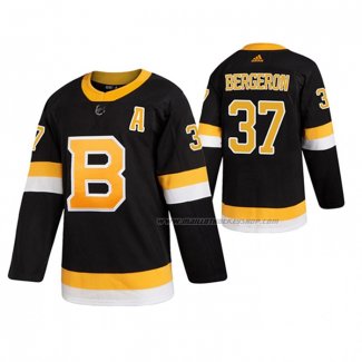 Maillot Hockey Boston Bruins Patrice Bergeron Alterner Authentique Pro Noir