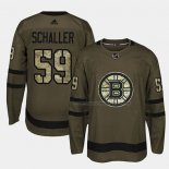 Maillot Hockey Boston Bruins Tim Schaller 2018 Salute To Service Vert Militar