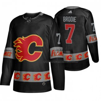 Maillot Hockey Calgary Flames T. J. Brodie Breakaway Noir