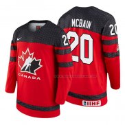 Maillot Hockey Canada Jack Mcbain 2018 Iihf World Championship Joueur Rouge