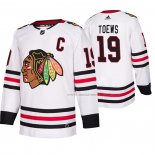 Maillot Hockey Chicago Blackhawks Jonathan Toews Exterieur Authentique Joueur Blanc