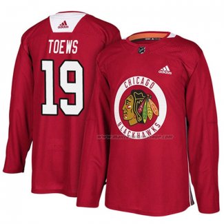 Maillot Hockey Chicago Blackhawks Jonathan Toews New Season Practice Rouge