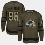 Maillot Hockey Colorado Avalanche Mikko Rantanen 2018 Salute To Service Vert Militar