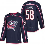 Maillot Hockey Columbus Blue Jackets David Savard Authentique Domicile 2018 Bleu