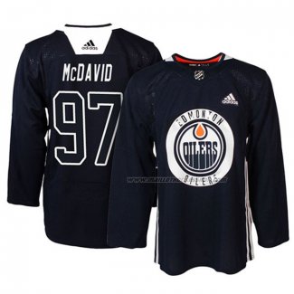 Maillot Hockey Edmonton Oilers Connor Mcdavid New Season Practice Bleu