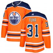 Maillot Hockey Edmonton Oilers Fuhr Domicile Authentique Orange