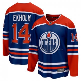 Maillot Hockey Edmonton Oilers Mattias Ekholm Domicile Breakaway Bleu