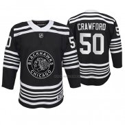 Maillot Hockey Enfant Chicago Blackhawks Corey Crawford Premier Alterner Noir