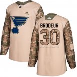 Maillot Hockey Enfant St. Louis Blues Martin Brodeur Authentique 2017 Veterans Day Camouflage