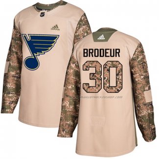 Maillot Hockey Enfant St. Louis Blues Martin Brodeur Authentique 2017 Veterans Day Camouflage