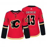Maillot Hockey Femme Calgary Flames Johnny Gaudreau Authentique Joueur Rouge
