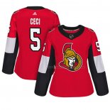 Maillot Hockey Femme Ottawa Senators Cody Ceci Authentique Joueur Rouge