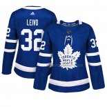 Maillot Hockey Femme Toronto Maple Leafs Josh Leivo Domicile Authentique Joueur Bleu