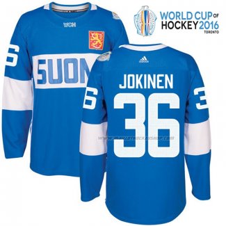 Maillot Hockey Finlandia Jussi Jokinen Premier 2016 World Cup Bleu