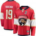 Maillot Hockey Florida Panthers Matthew Tkachuk Domicile 2024 Stanley Cup Champions Breakaway Rouge