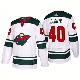 Maillot Hockey Minnesota Wild Devan Dubnyk Exterieur 2017-2018 Blanc