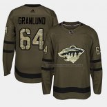 Maillot Hockey Minnesota Wild Mikael Granlund 2018 Salute To Service Vert Militar