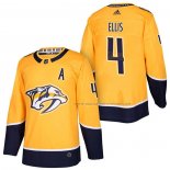 Maillot Hockey Nashville Predators Ryan Ellis Authentique Domicile 2018 Jaune